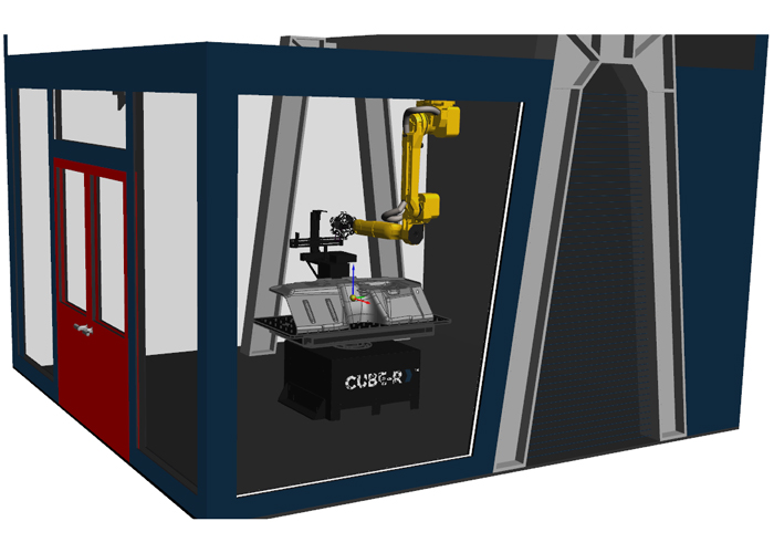 CUBE-R — robot upside down