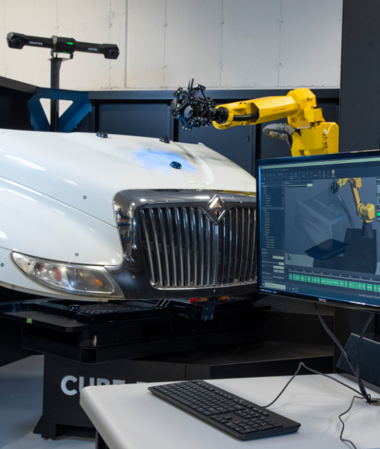 Capot de camion avec numérisation CUBE-R