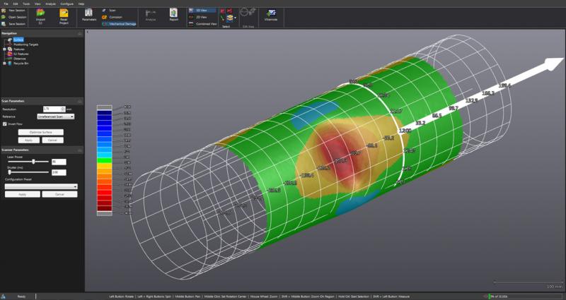3Dスキャナーを活用した石油・ガス産業向けNDTパイプライン検査その１